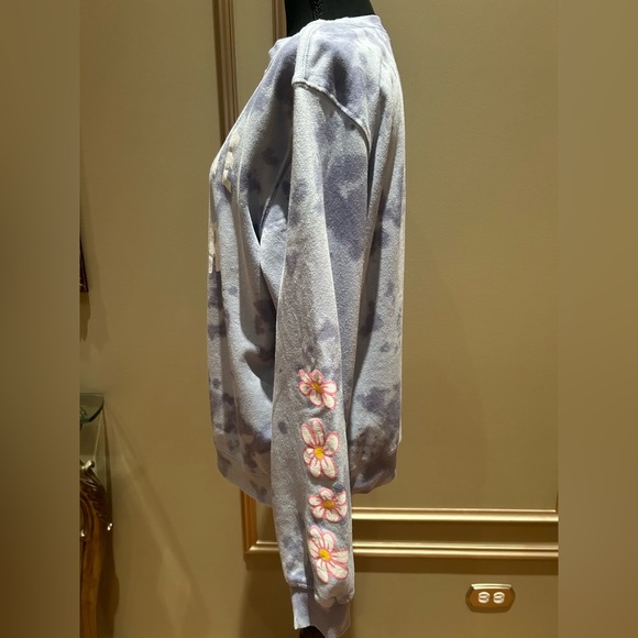 The Simpsons Lisa Simpson Nature Lover Tie-Dye Graphic Sweatshirt Size Large - Picture 3 of 5